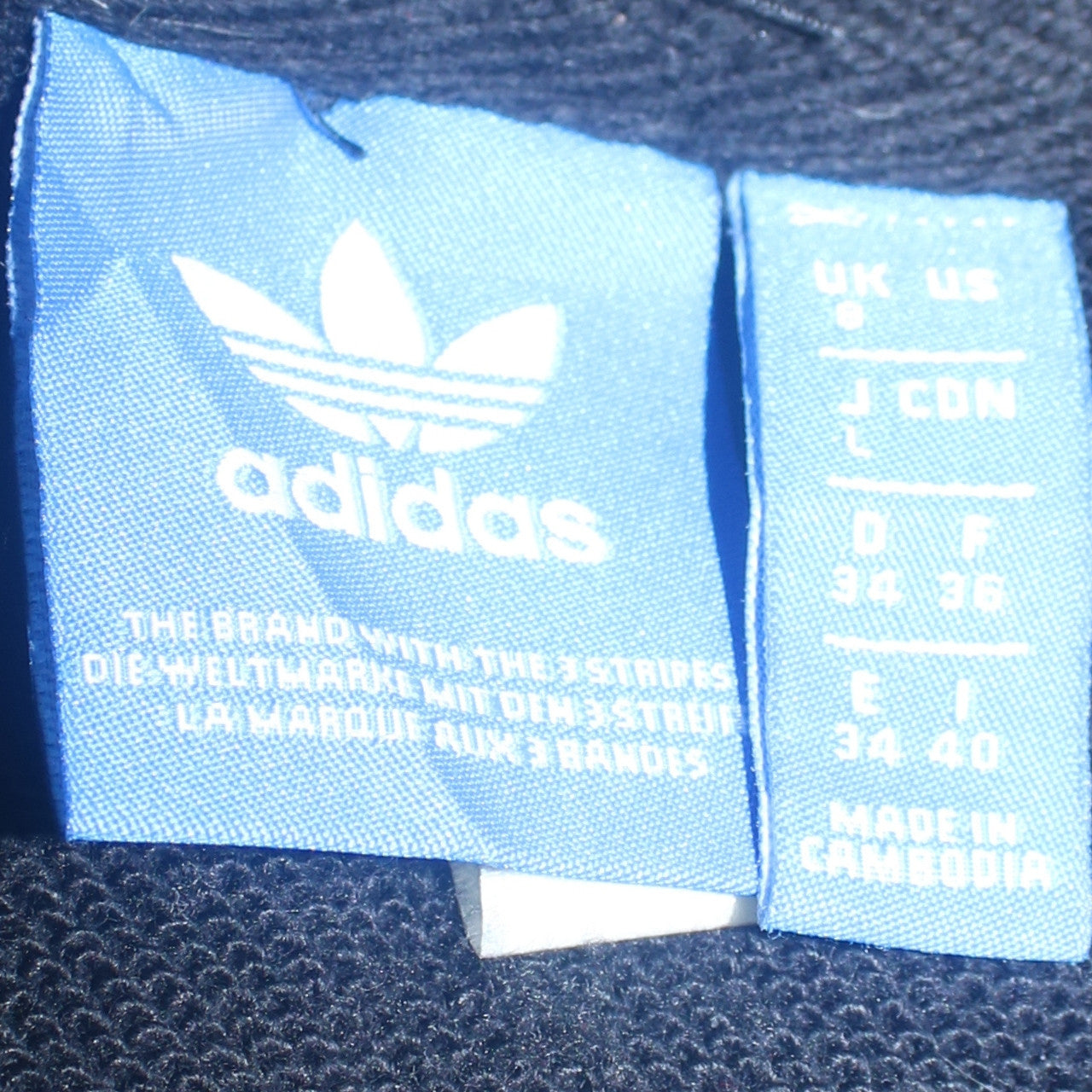 Adidas Womens Black Pullover Hoodie L Cotton Blend Trefoil Logo