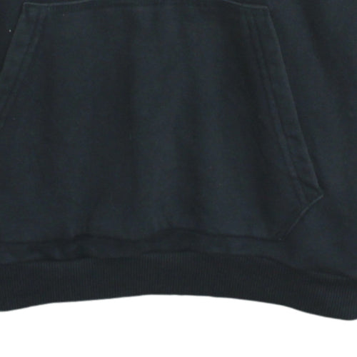 Adidas Womens Black Pullover Hoodie L Cotton Blend Trefoil Logo