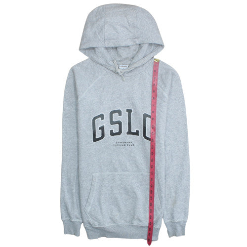 Gymshark Men's Grey Pullover Hoodie S Regular Fit Athletic