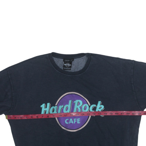 Stradivarius Women Navy Hard Rock Cafe Pullover Sweatshirt Size S