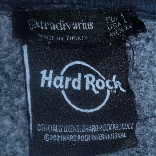 Stradivarius Women Navy Hard Rock Cafe Pullover Sweatshirt Size S