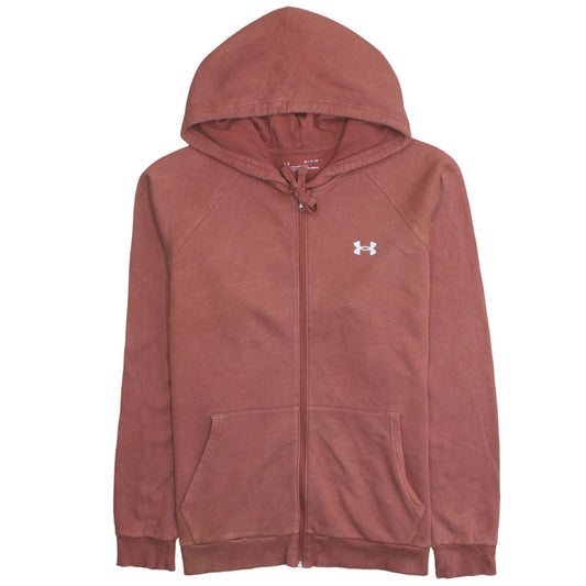 Under Armour Men’s Brown XL Full Zip Hoodie ColdGear Cotton Blend