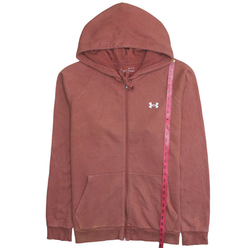 Under Armour Men’s Brown XL Full Zip Hoodie ColdGear Cotton Blend