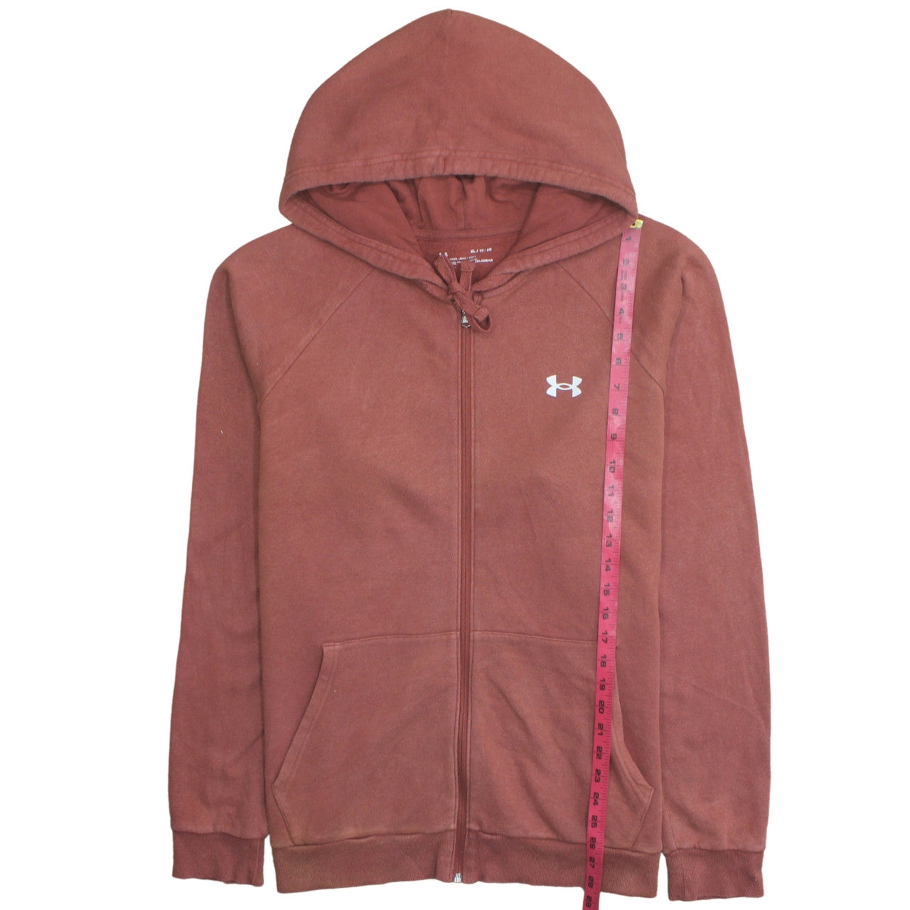 Under Armour Men’s Brown XL Full Zip Hoodie ColdGear Cotton Blend