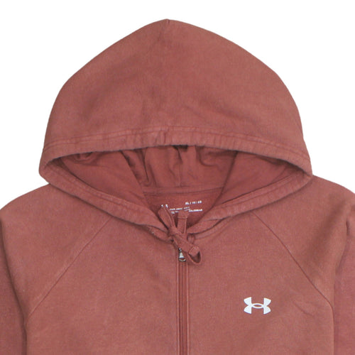 Under Armour Men’s Brown XL Full Zip Hoodie ColdGear Cotton Blend