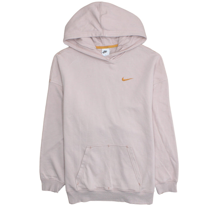 Nike Womens Pink Pullover Hoodie Sweatshirt Medium Cotton Blend