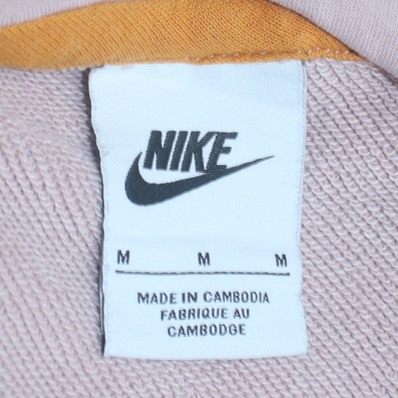 Nike Womens Pink Pullover Hoodie Sweatshirt Medium Cotton Blend