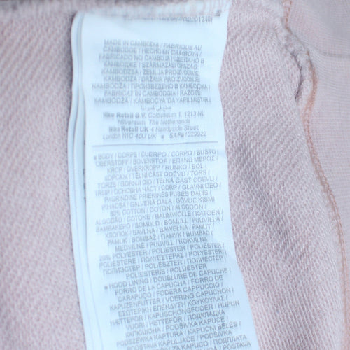 Nike Womens Pink Pullover Hoodie Sweatshirt Medium Cotton Blend