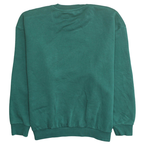 Adidas Originals Green Crew Neck Sweatshirt Women S Cotton Blend Casual