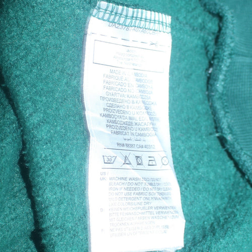 Adidas Originals Green Crew Neck Sweatshirt Women S Cotton Blend Casual