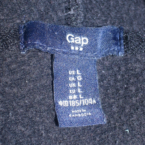 GAP Women Black Large Pullover Hoodie with Logo Design