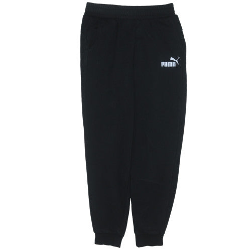 Puma Boys Black Jogger Sweatpants 13-14 Years Fleece Cotton Blend