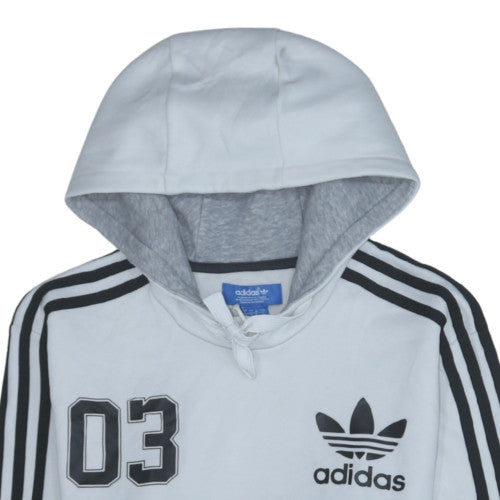 Adidas Men's Black White Pullover Hoodie Size S Logo Sportswear