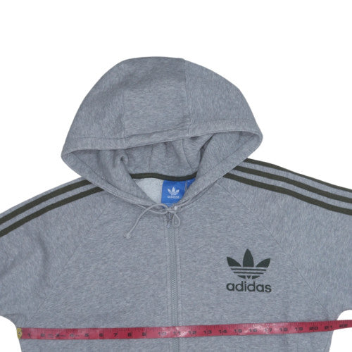 Adidas Mens Grey Full Zip Hoodie M Classic Sportswear