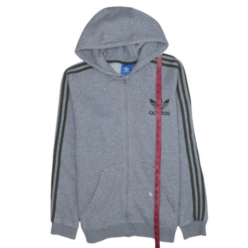 Adidas Mens Grey Full Zip Hoodie M Classic Sportswear