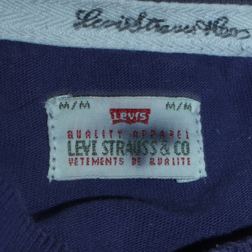 Levi's Men's Blue Green Black Colour Block Long Sleeve V-Neck Sweatshirt M
