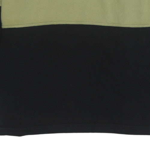 Levi's Men's Blue Green Black Colour Block Long Sleeve V-Neck Sweatshirt M