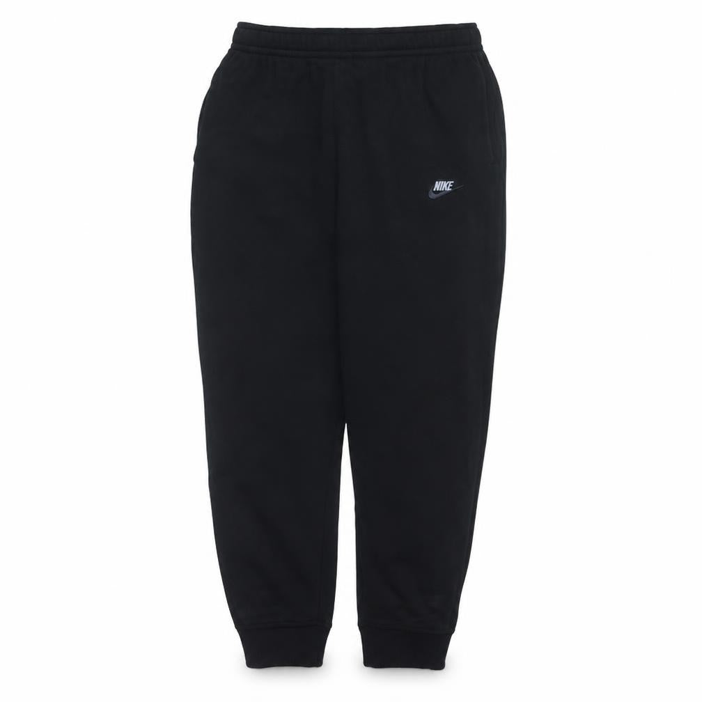 Front view of Nike Men's Black Jogger Sweatpants M Adjustable Waist Cotton Blend