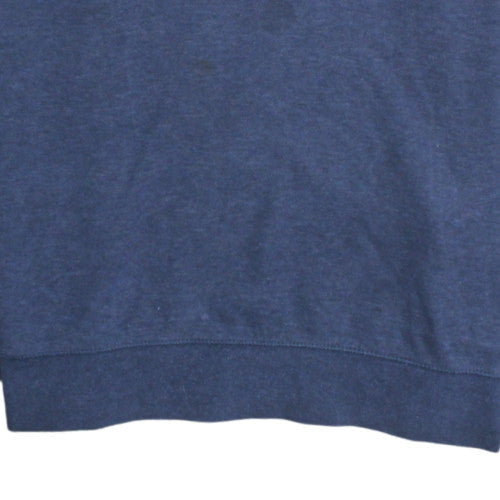 Ralph Lauren Men's Blue 1/4 Zip Collared Sweatshirt Size L