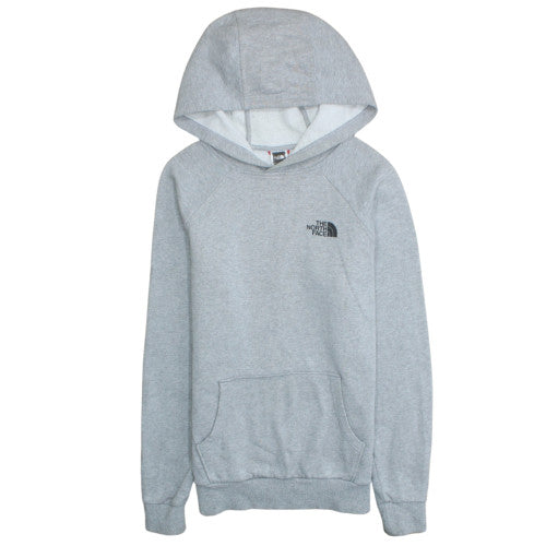 The North Face Men's Grey Pullover Hoodie Small Logo Outdoor Fleece