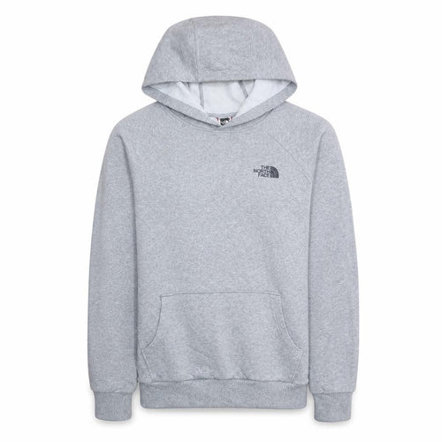 The North Face Men's Grey Pullover Hoodie Small Logo Outdoor Fleece