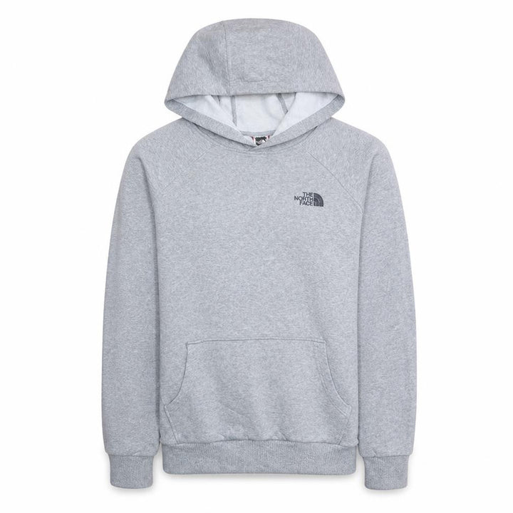 The North Face Men's Grey Pullover Hoodie Small Logo Outdoor Fleece