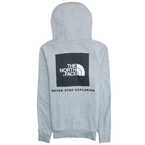 The North Face Men's Grey Pullover Hoodie Small Logo Outdoor Fleece