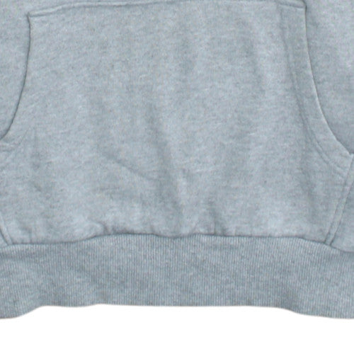 The North Face Men's Grey Pullover Hoodie Small Logo Outdoor Fleece