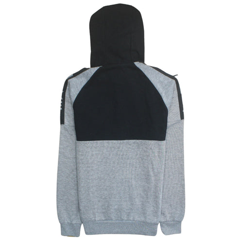 Nike Men's Grey & Black 1/2 Zip Logo Hoodie Size L Regular Fit