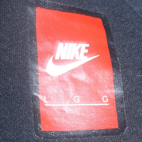 Nike Men's Grey & Black 1/2 Zip Logo Hoodie Size L Regular Fit