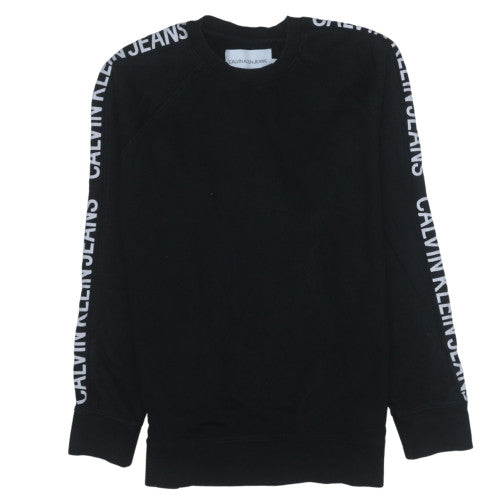 Calvin Klein Jeans Men’s Black Logo Crew Neck Sweatshirt Size L