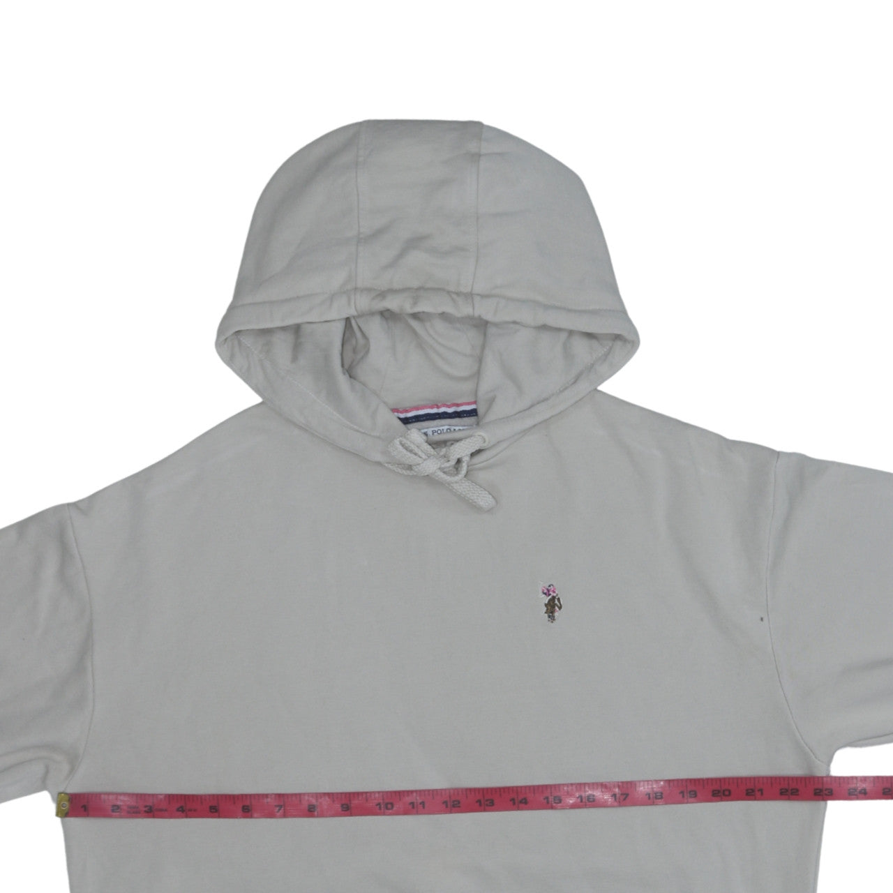 U.S. Polo Assn. Men's Beige Pullover Hoodie XS Embroidered Logo