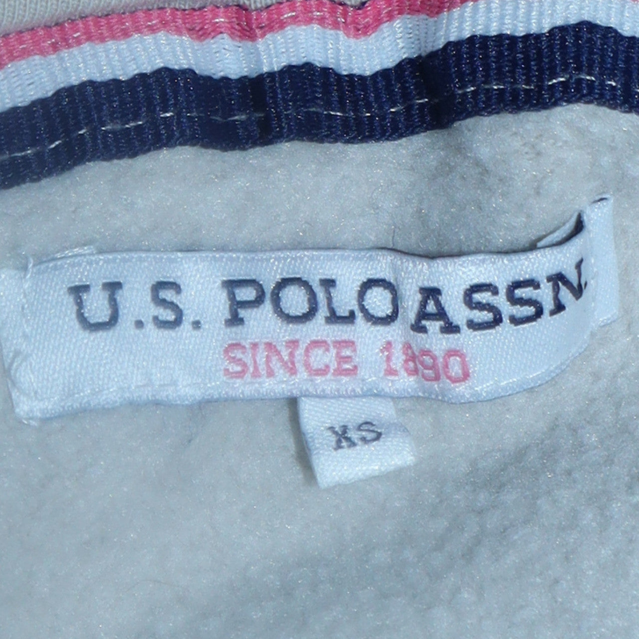 U.S. Polo Assn. Men's Beige Pullover Hoodie XS Embroidered Logo