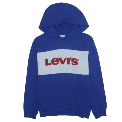 Levi's Men's Blue Pullover Hoodie with Logo Front Size S