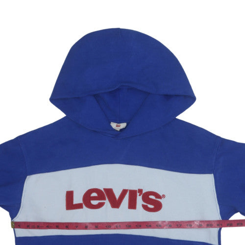 Levi's Men's Blue Pullover Hoodie with Logo Front Size S