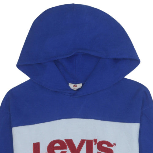 Levi's Men's Blue Pullover Hoodie with Logo Front Size S