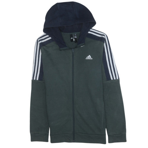 Adidas Men's Green Full Zip Hoodie Size M Sportswear