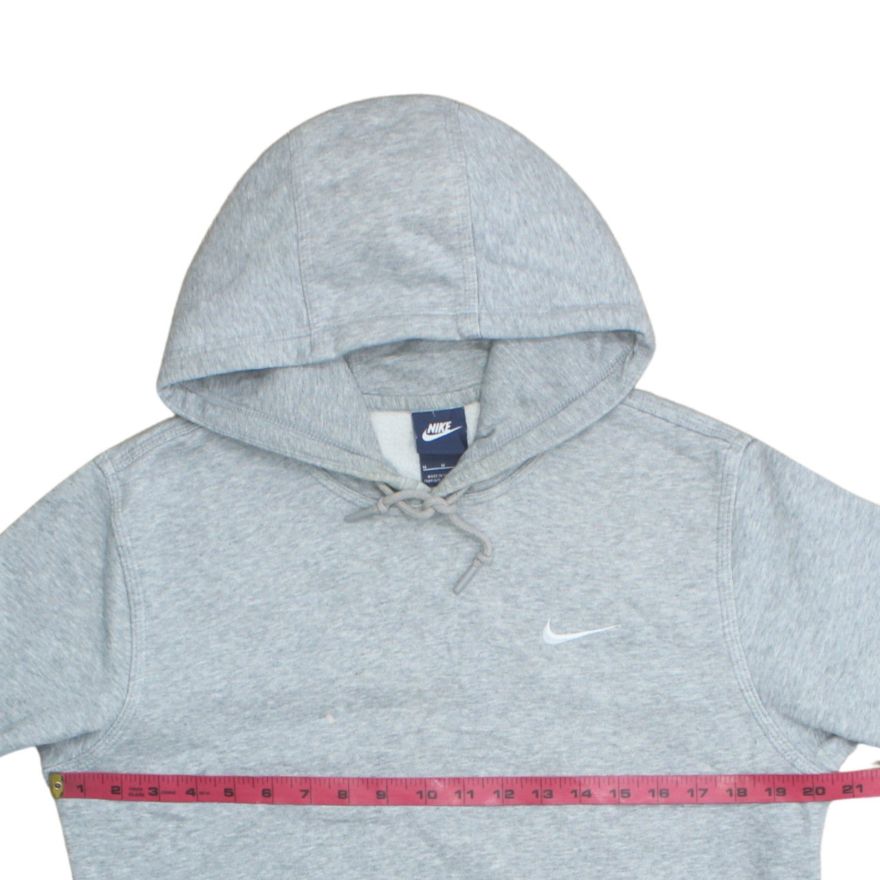 Nike Men's Grey Pullover Hoodie Medium Regular Fit Fleece Sweatshirt