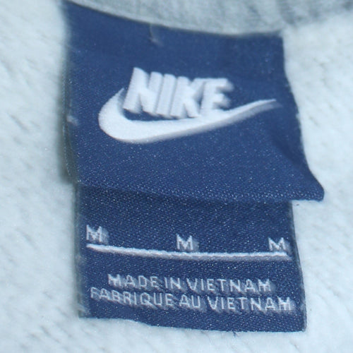 Nike Men's Grey Pullover Hoodie Medium Regular Fit Fleece Sweatshirt