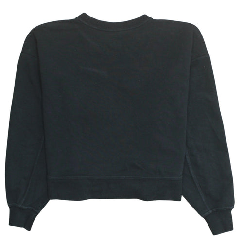 Nike Women Black S Crew Neck Pullover Sweatshirt Cotton Blend