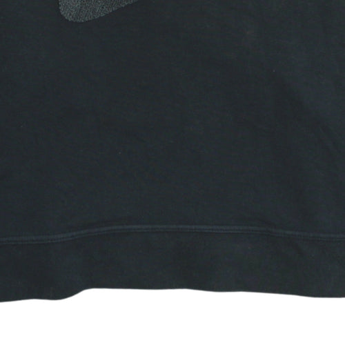 Nike Women Black S Crew Neck Pullover Sweatshirt Cotton Blend