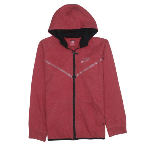 Nike Men's Red Full Zip Hoodie Size M Fleece Jacket