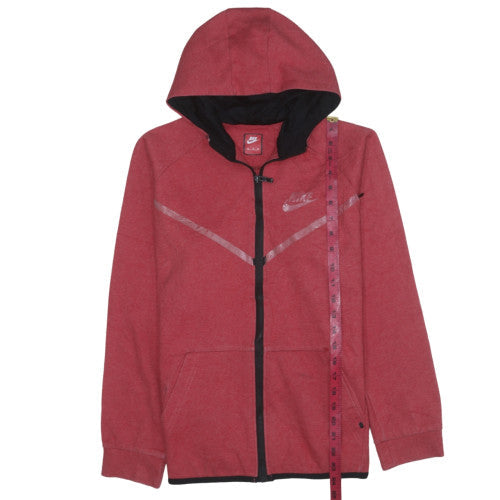 Nike Men's Red Full Zip Hoodie Size M Fleece Jacket