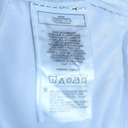 adidas Men's White Full Zip Collared Sweatshirt Size S