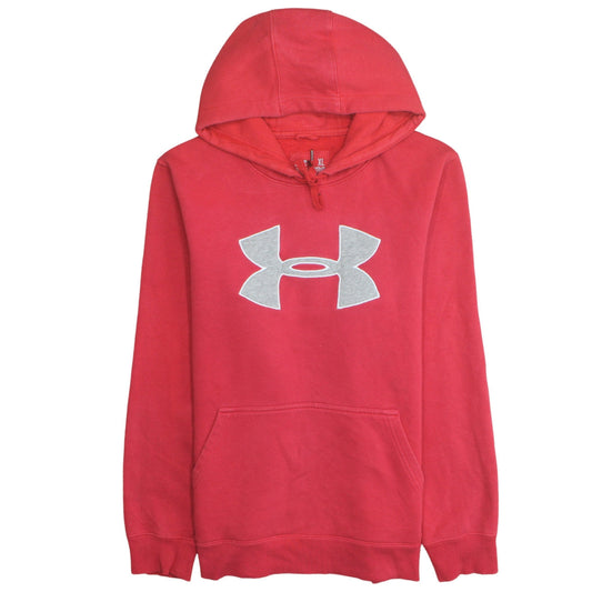 Under Armour Mens Red XL Pullover Hoodie Loose Fit ColdGear