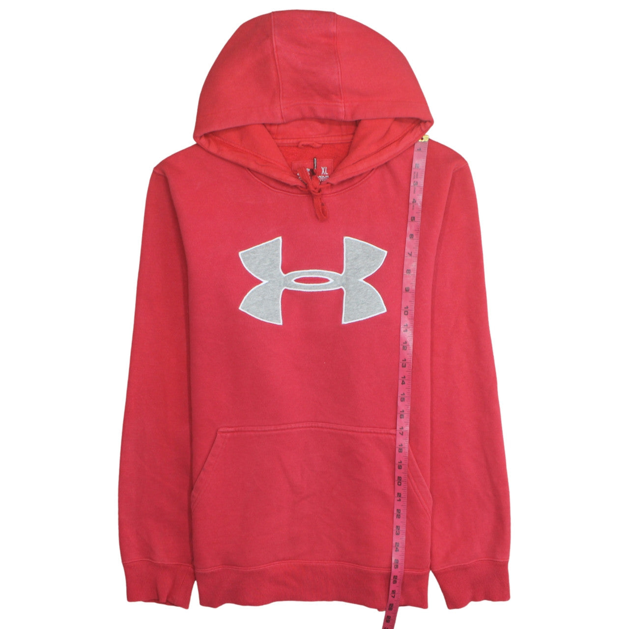 Under Armour Mens Red XL Pullover Hoodie Loose Fit ColdGear