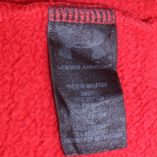 Under Armour Mens Red XL Pullover Hoodie Loose Fit ColdGear