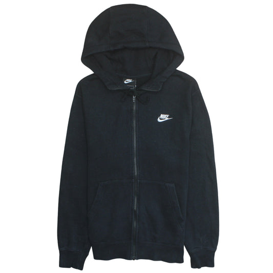 Nike Men's Black Full Zip Hoodie Small Regular Fit Fleece Sweatshirt