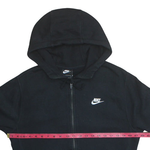 Nike Men's Black Full Zip Hoodie Small Regular Fit Fleece Sweatshirt
