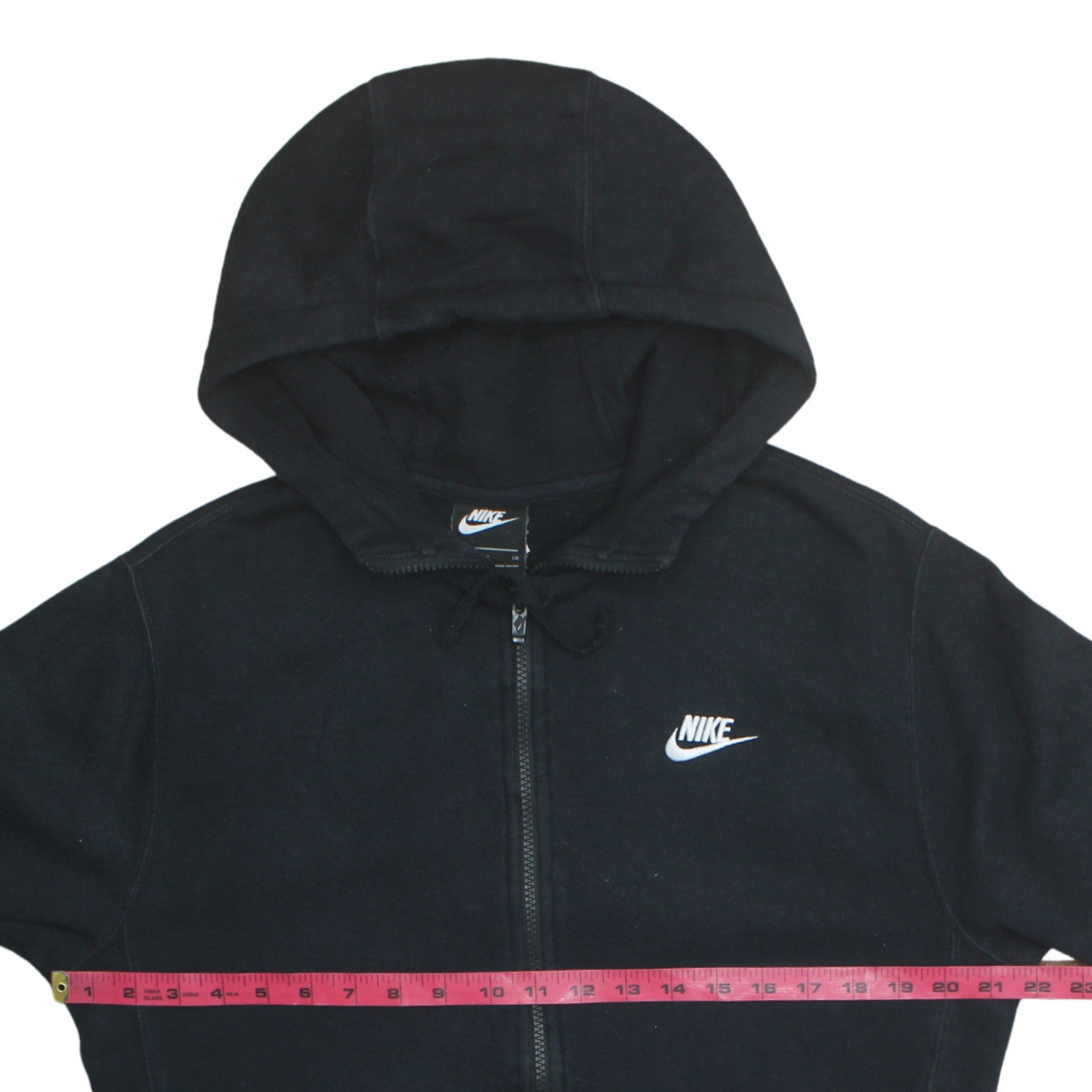 Nike Men's Black Full Zip Hoodie Small Regular Fit Fleece Sweatshirt